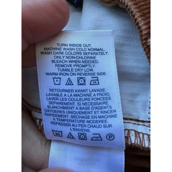 Lands' End 8 TALL Mid Rise Straight Leg Copper Toned Corduroy Jeans 5 Pocket - Picture 5 of 8